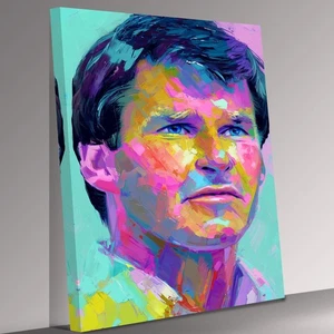 Nick Faldo Ikone Abstrakt Modern Leinwandbild Wandbild Bild Wohndeko - Bild 1 von 7