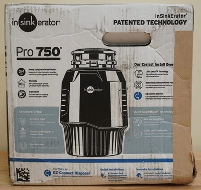 InSinkErator Evolution Pro 750  3/4 HP Continuous Feed Garbage Disposal~Cracked~ - Image 1 of 4