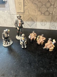 Flambro Emmett Kelly Jr Circus clown lot of 6 - Picture 1 of 21