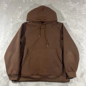 VTG Nike Center Swoosh Adult Men's XS Oversized Hoodie White Tag Brown Faded Y2K - Picture 1 of 10
