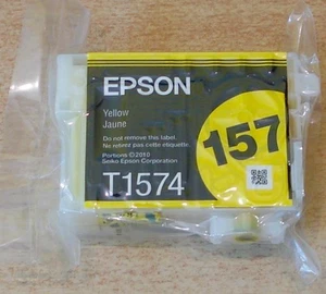 GENUINE EPSON T1574 Yellow cartridge 157 TURTLE vacuum sealed ink for the R3000 - Picture 1 of 3
