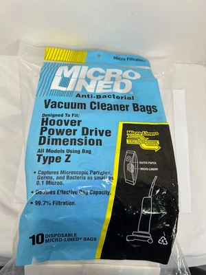 Micro Lined Hoover Type Z Universal Anti-Bacterial Vacuum Cleaner Bags 10 Pack - Image 1 of 4