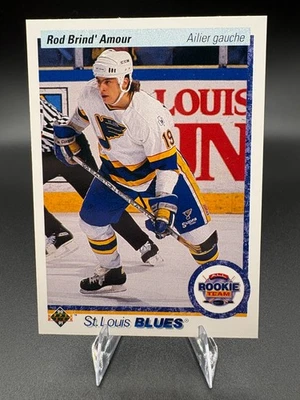 1990-91 Upper Deck FRENCH ROD BRIND'AMOUR #347 All Team Rookie - St. Louis Blues - Image 1 of 4