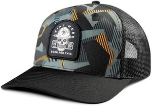 Ariat Western Work Mens Cap Baseball Hat Patch Skull Graphic Black A290001601 - Picture 1 of 2