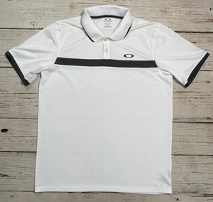 Oakley Hydrolix Regular Fit Short Sleeve Golf Shirt Men’s Sz L White - Picture 1 of 7