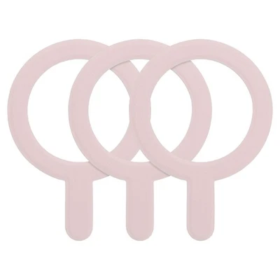 Магнитное переходное кольцо 3 шт., кожаное магнитное кольцо с наклейкой, розовый - Изображение 1 из 4