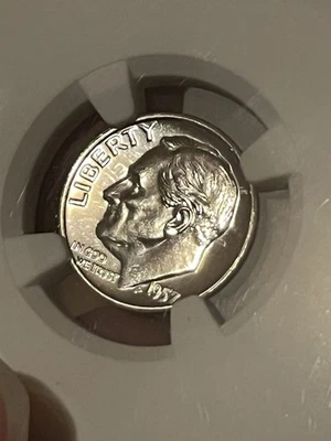 1957 Roosevelt Dime NGC PF69 Silver Proof Coin 10C - Image 1 of 4