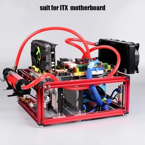 DIY Open Frame Design Aluminiumlegierung ITX Wasserkühlung Computer PC Gehä CHP - Afbeelding 1 van 15
