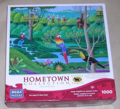 NEW 2013 HTF Rainforest Hometown Collection Heronim 1000 Pc Puzzle Animals Birds - Image 1 of 4