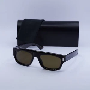 New Saint Laurent SL762 002 Dark Havana/Brown 55-19-145 Sunglasses - Picture 1 of 6
