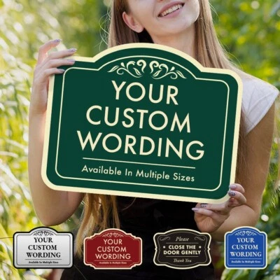 SPEEDYORDERS Custom Decorative Outdoor Metal Signs, Personalized Aluminum Signs