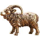 Figurine chèvre en laiton doré ornement pour décoration intérieure