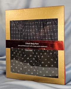 Calvin Klein 2 Pack Lounge Sleep Pants S Black, Navy Blue Ultra-Soft SHIPS FREE! - Picture 1 of 5