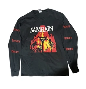 Samhain November Coming Fire Long Sleeve Shirt Men Large Danzig Misfit - Picture 1 of 5