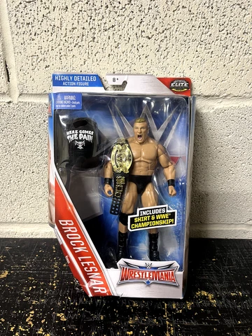 WWE Elite Collection BROCK LESNAR FLASHBACK Wrestlemania 20 NEW DAMAGED BOX Cover