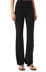 Aje Motion Mandala Knit Stretch Pants | Size Medium, Black, Flared, High Waist - Bild 1 von 16