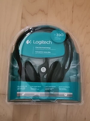 Logitech H390 Over-Head Comfort USB Headset w/ Noise-Canceling Microphone * NEW - Image 1 of 3