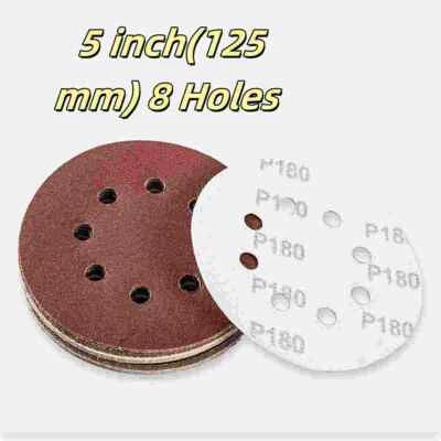 Sanding Discs 40 Grit - 2000 Grit Orbital Sander Pad 5 inch(125mm) 8 Holes - Image 1 of 4