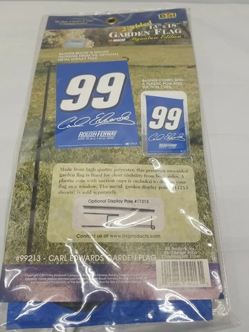 Carl Edwards # 99 AFLAC DOUBLE SIDED 13 x 18 GARDEN FLAG ! RARE!!! 2013 Cover