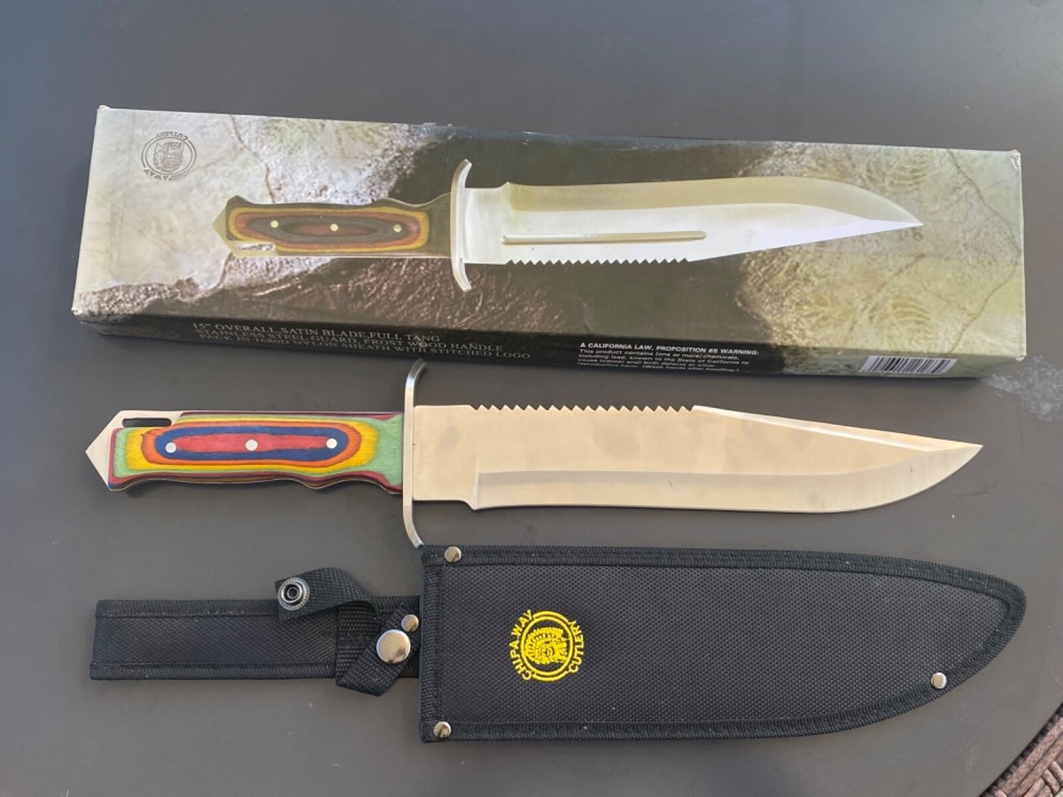 Combination Wood Handle Bowie Collectible Modern Factory Combination Wood Handle Bowie Collectible Modern Factory