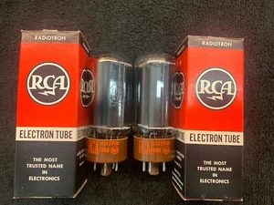 2 NOS NIB Matched RCA 5R4GYB Rectifier Tubes USA 1965 - Picture 1 of 8
