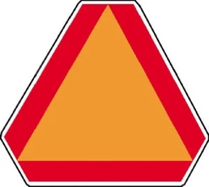 16" x 14" Aluminum Slow Moving Vehicle Triangle Tractor Sign - Picture 1 of 4