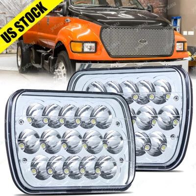Faros LED 7X6 5x7 DRL alto bajo para camión de volteo Ford F600 F700 F800 Ft800 C11 Foto 1 de 4