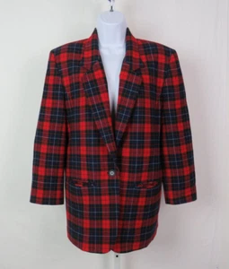 CHAQUETA DE LANA TARTÁN PENDLETON DE COLECCIÓN DÉCADA DE 1970 TALLA 10 TOTALMENTE FORRADA - Imagen 1 de 9