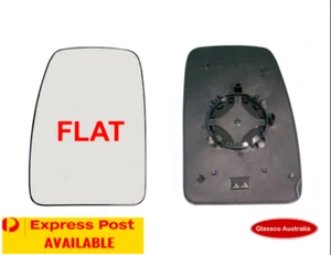 LEFT Passenger side FLAT mirror glass with PLATE for RENAULT MASTER (2004-2010) - Picture 1 of 4