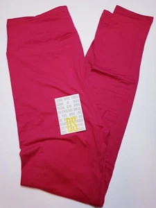 Leggings LuLaRoe OS FUCSIA cereza rosa intenso caliente sólido talla única (talla 2-10) nuevos con etiquetas - Imagen 1 de 7