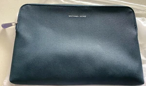 MICHAEL KORS SAFFIANO LEATHER ZIP POUCH - Picture 1 of 11