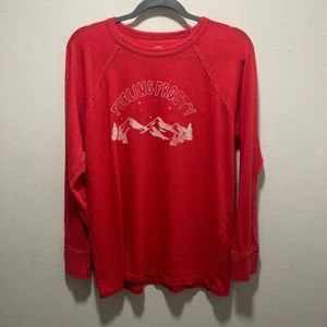Women's Aerie Long Sleeve Top Size S Red - Picture 1 of 5