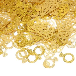 30g Ring Confetti 0.6/1.2 Inch Glitter Rings Table Confetti Gold - Picture 1 of 5