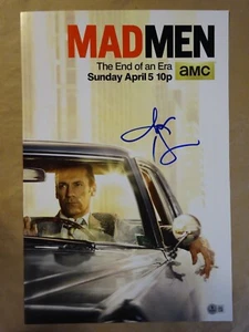 Signed Jon Hamm Autographed Mad Men 12"x18" Photo Beckett BAS COA - Picture 1 of 5