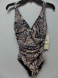 GOTTEX NTW Kalahari 1 Pc V-Neck More Coverage Swimsuit Szs 6,10,12 - Free Ship - Picture 1 of 6