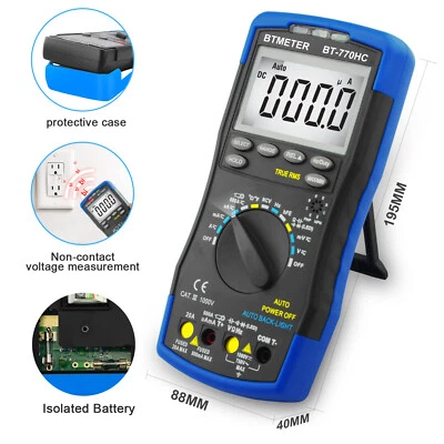 Profi Digital Multimeter Auto Range True RMS AC/DC 20A NCV Strommesser Voltmeter - Bild 1 von 4
