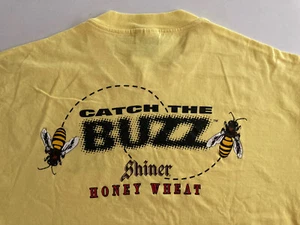 ๐ Vintage Shiner Honey Wheat Beer Buzz Texas Brewery Single Stitch T-Shirt XL - Picture 1 of 4