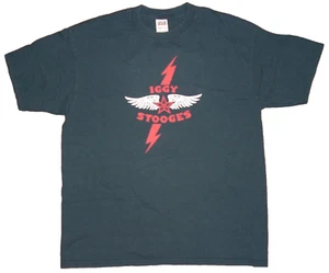 IGGY AND THE STOOGES Lightning Bolt Star Wings Logo T-Shirt X-LARGE Anvil XL - Bild 1 von 8