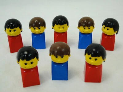 8 x Lego Figur Fingerhut Basic rot und blau Puppe (2) - Bild 1 von 2