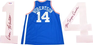 Oscar Robertson Mr. Triple Double Autographed Cincinnati Royals Jersey (PSA/DNA) - Picture 1 of 5