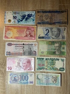 Variety of 10 Different Foreign Banknotes Mixed World Paper Money Currency Lot - Picture 1 of 1