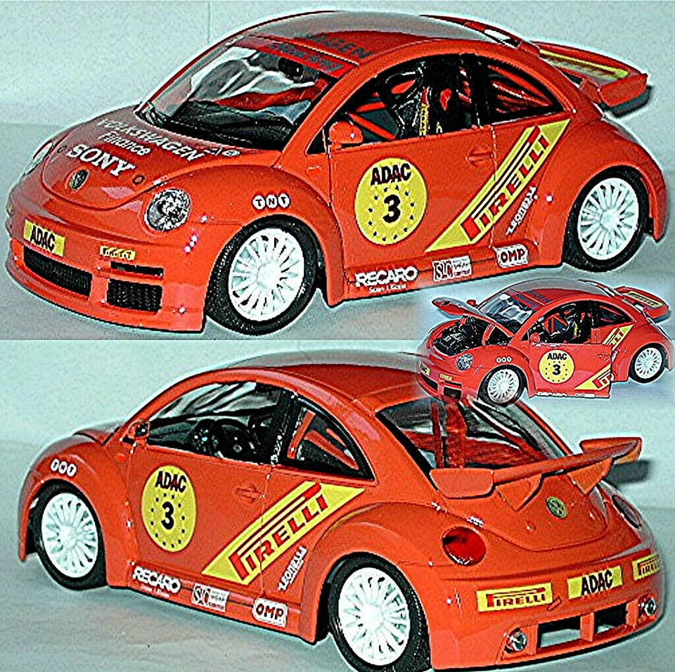 VW Volkswagen New Beetle Rsi Cup 2000 Pirelli #3 Rojo 1:18 Bburago - Imagen 1 de 1