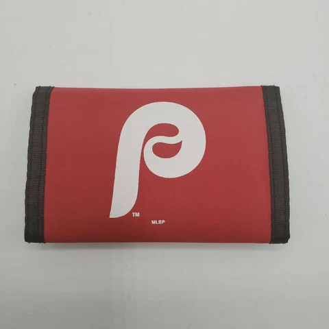 Retro Throwback Philadelphia Phillies Nylon Trifold Self Adhering Wallet Cover