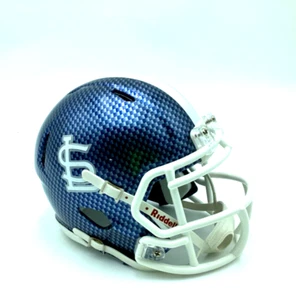 Custom South Lafourche HS Carbon Fiber Hydro-Dipped Concept Riddle Mini Helmet - Picture 1 of 5