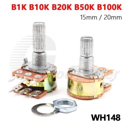 Adjustable Resistance Variable Resistor Linear Taper Potentiometer B1K to B100K - Image 1 of 4