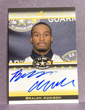 2012 Leaf BRALON ADDISON U.S. Army All American Bowl Autograph #TA-BA1 Broncos