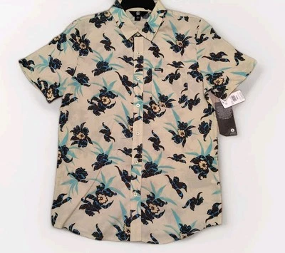 Volcom Shirt Men's Size Small Button-Front High Ball Woven Citrus Multicolor  - Image 1 of 4