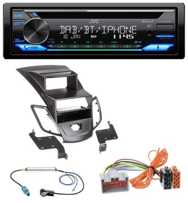 JVC Bluetooth MP3 USB DAB CD Autoradio für Ford Fiesta 08-10 Display schwarz - Bild 1 von 4