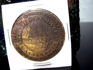 1969 SAN MATEO CALIFORNIA BRONZE MEDAL - Picture 1 of 2