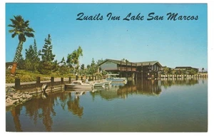 Quails Inn Lake Community San Marcos California Mid Century Resort Postcard - Picture 1 of 2
